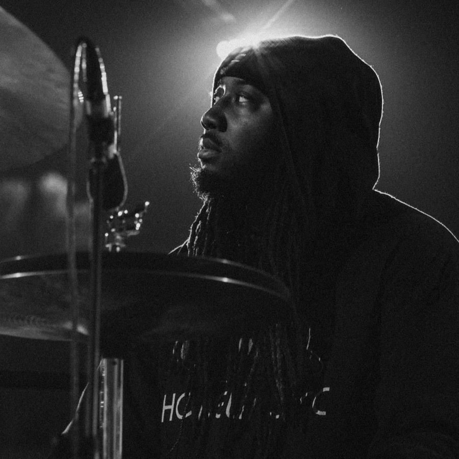 Jawann recording at The Recording Club